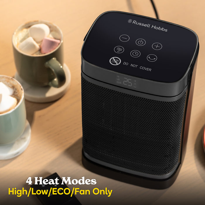 Russell Hobbs RHCH2001S electric space heater Indoor Black, Silver 1500 W Fan electric space heater