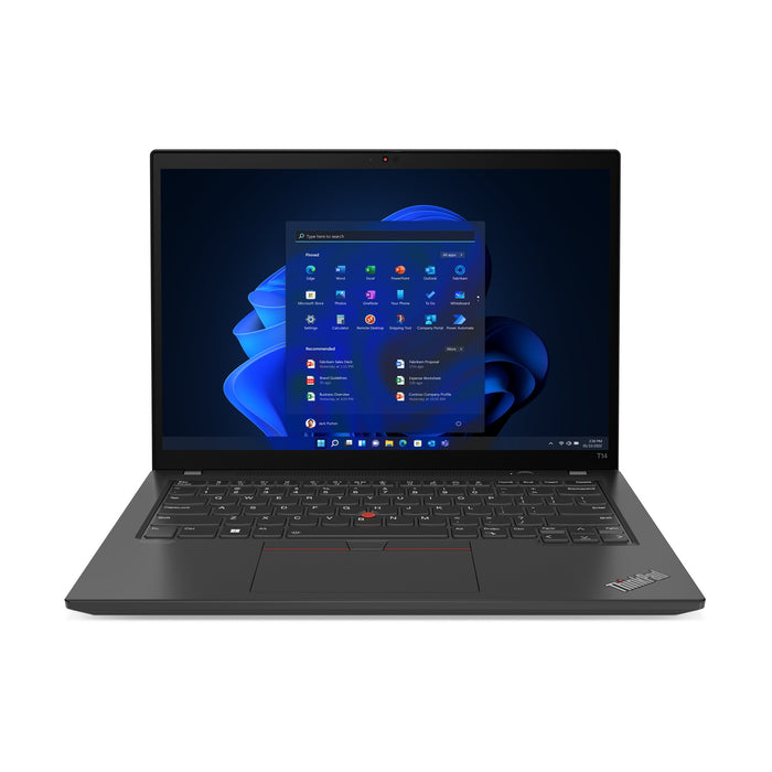 Lenovo ThinkPad T14 Intel® Core™ i5 i5-1235U Laptop 35.6 cm (14) WUXGA 8 GB DDR4-SDRAM 256 GB SSD Wi-Fi 6E (802.11ax) Windows 11 Pro Black