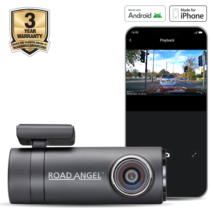 Road Angel Halo Drive 2K HD Discreet Dash Cam