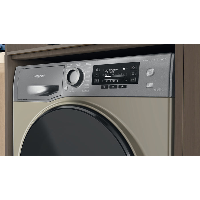 Hotpoint Ariston NDD 10726 GDA UK washer dryer Freestanding Front-load Graphite D