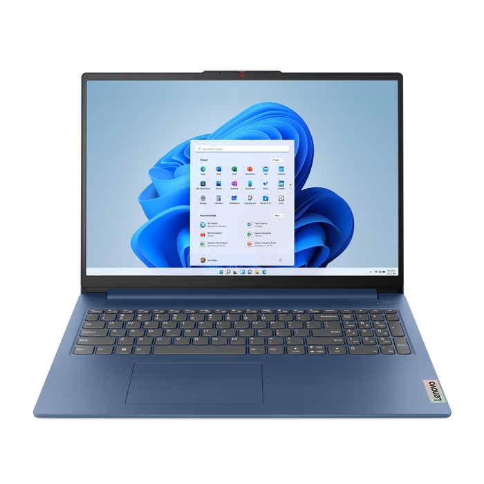 Lenovo IdeaPad Slim 3 16IRU8 15.6 Laptop -  Intel® U300 - 4 GB LPDDR5-SDRAM-  128GB SSD - Wi-Fi 6 (802.11ax) - Windows 11 Home in S mode - WUXGA IPS- Blue