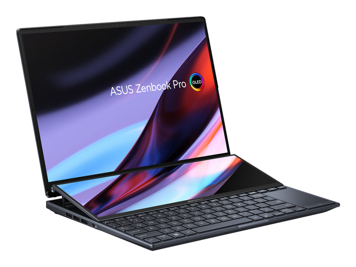 ASUS Zenbook Pro 14 Duo OLED UX8402ZE-M3022W Intel® Core™ i9 i9-12900H Laptop 36.8 cm (14.5) Touchscreen 2.8K 32 GB LPDDR5-SDRAM 1 TB SSD NVIDIA GeForce RTX 3050 Ti Wi-Fi 6E (802.11ax) Windows 11 Home Black