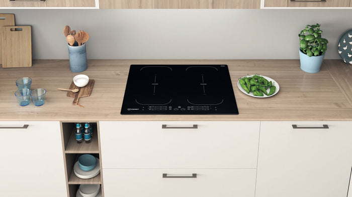 Indesit IB 88B60 NE Black Built-in 59 cm Zone induction hob 4 zone(s)