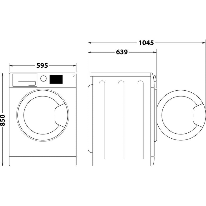 Hotpoint NM11 1046 WC A UK N washing machine Front-load 10 kg 1400 RPM White