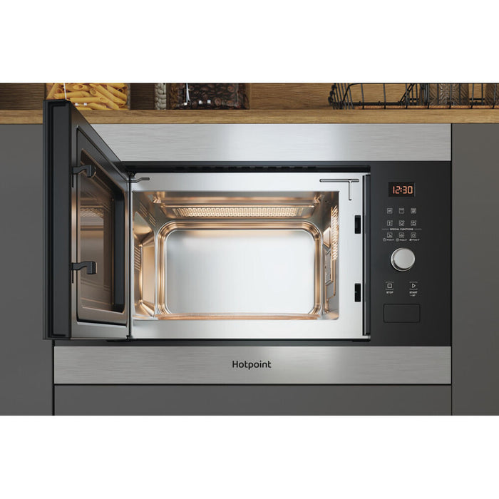 Hotpoint MF25G IX H Black Grill microwave Built-in 25 L 900 W