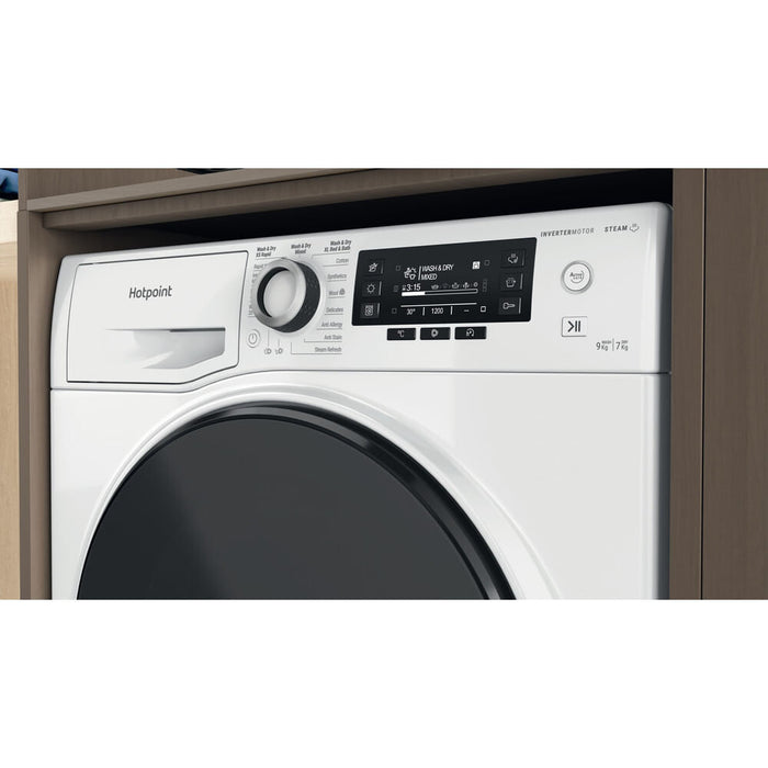 Hotpoint NDD 9725 DA UK washer dryer Freestanding Front-load White E