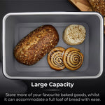 Tower Sera Bread Bin with Smoked Trim - Grey