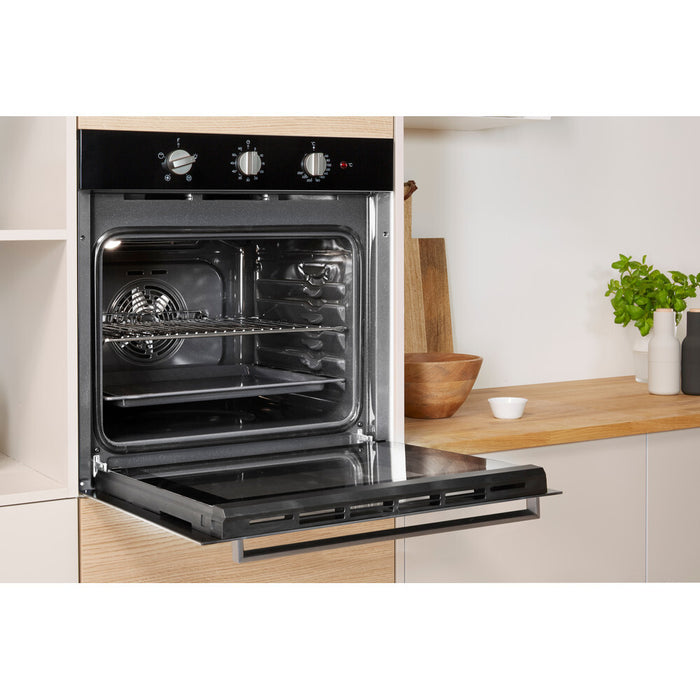 Indesit IFW 6330 BL UK oven 66 L A Black, Stainless steel