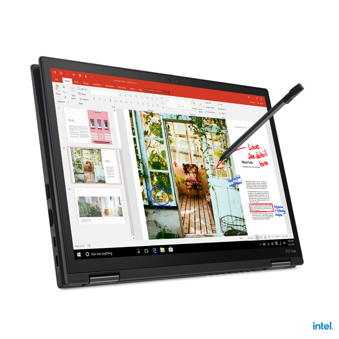 Lenovo ThinkPad Yoga X13 Gen 2 (Intel) Intel® Core™ i5 i5-1135G7 Hybrid (2-in-1) 33.8 cm (13.3) Touchscreen WUXGA 8 GB LPDDR4x-SDRAM 256 GB SSD Wi-Fi 6 (802.11ax) Windows 11 Pro Black