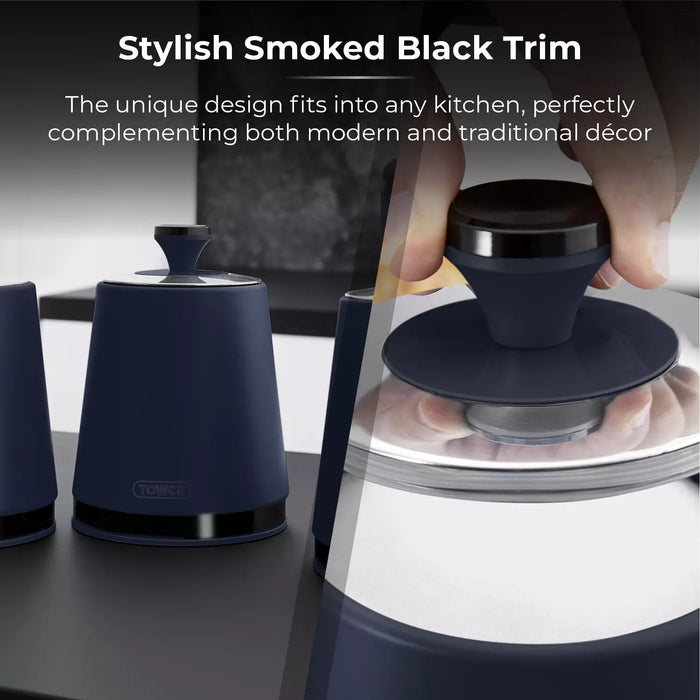 Tower Sera Set of 3 Canisters - Midnight Blue