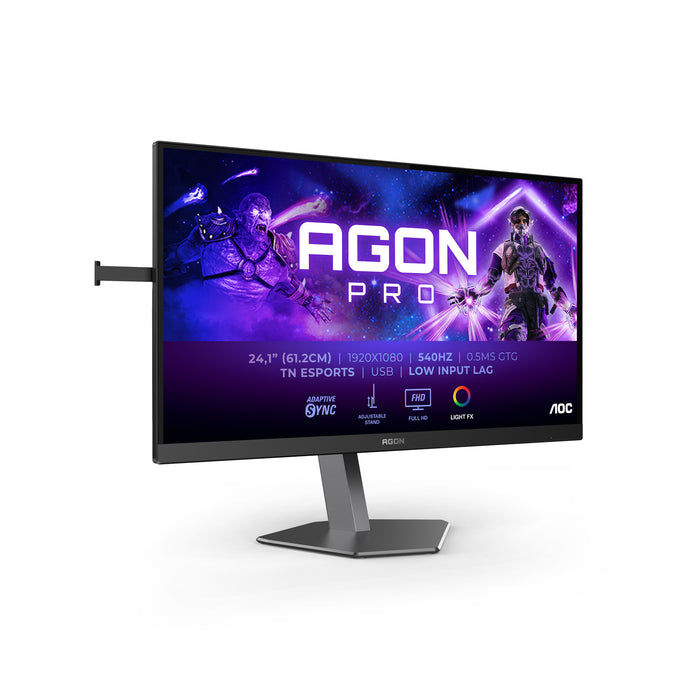 AOC AGON PRO AG246FK 24.1 Gaming monitor- 540 Hz - 0.5 m- FreeSync Premium- G-Sync compatible- HDR400 Full HD LCD Black