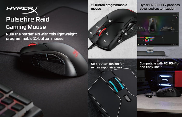 HyperX Pulsefire Raid - Gaming Mouse (Black)