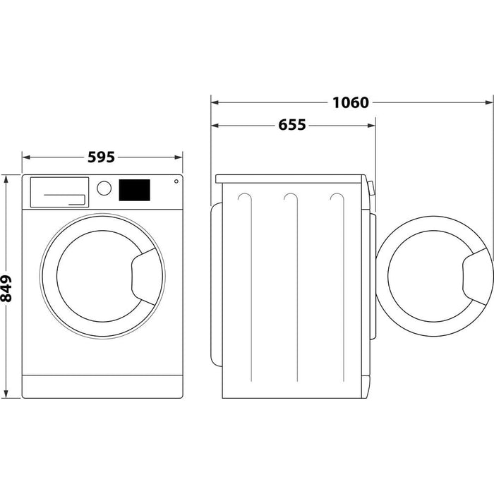 Hotpoint Ariston NT M10 81WK UK tumble dryer Freestanding Front-load 8 kg A++ White