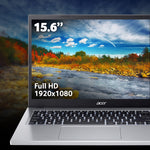 Acer Aspire Go AG15-31P Laptop - Intel Core i3-N305, 8GB, 256GB SSD, Integrated Graphics, 15.6 Full HD, Windows 11, Silver