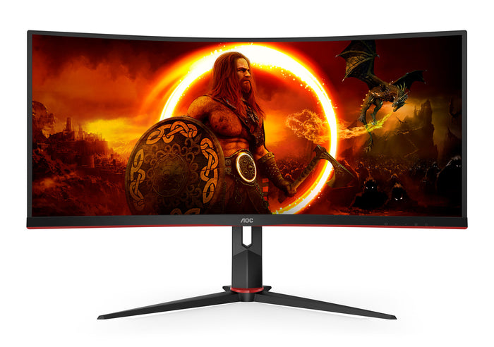 AOC CU34G2XP 34 Gaming Monitor-  WQHD- Curved - 180Hz- 1ms - HDR400- Height Adjustable - Speakers