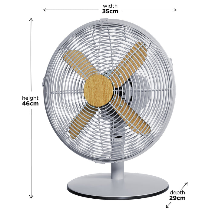 Russell Hobbs RHMDF1201WDG 12 Grey Scandi Style Desk Fan