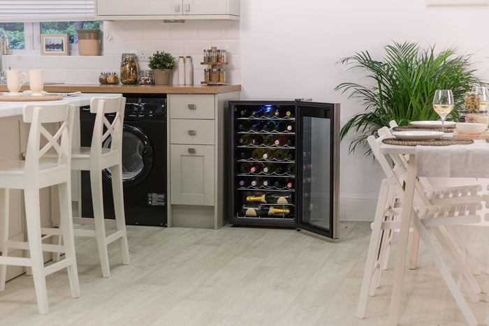 Russell Hobbs RH34WC1 wine cooler Compressor wine cooler Freestanding Black 34 bottle(s) Russell Hobbs