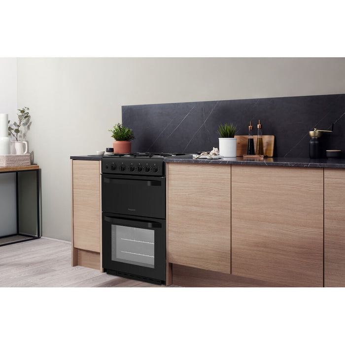 Hotpoint HD5G00KCB Freestanding cooker Gas Black