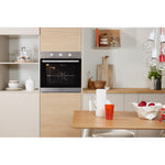 Indesit IFW 6330 IX UK oven 66 L Black, Stainless steel