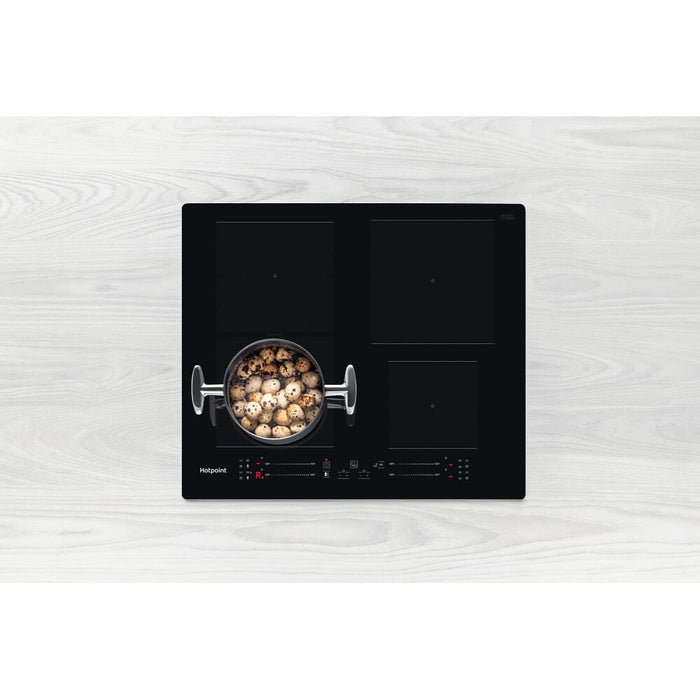 Hotpoint TS 5760F NE Black Built-in 59 cm Zone induction hob 4 zone(s)