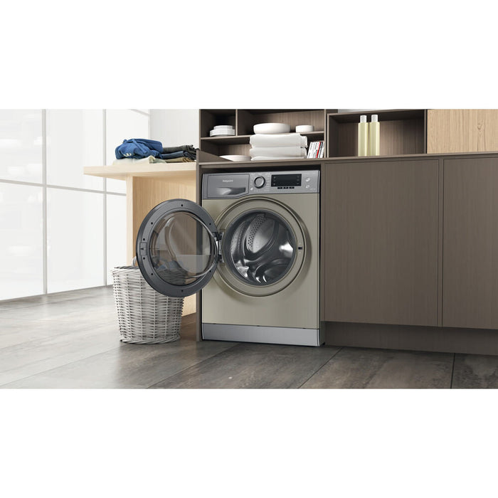 Hotpoint Ariston NDD 10726 GDA UK washer dryer Freestanding Front-load Graphite D