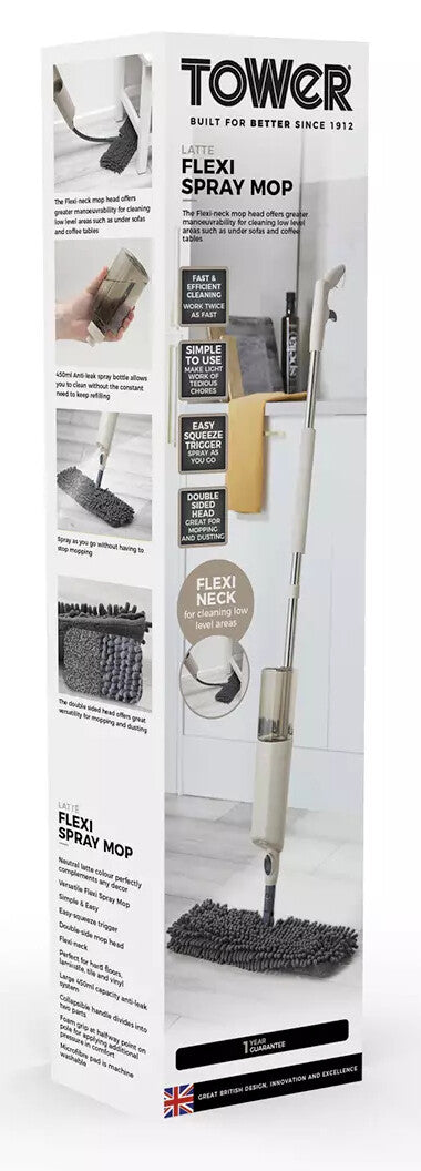 Tower Flexi Spray Mop - Latte