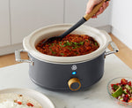 Swan Nordic Slow Cooker with 3 Temperature Settings Matte Grey