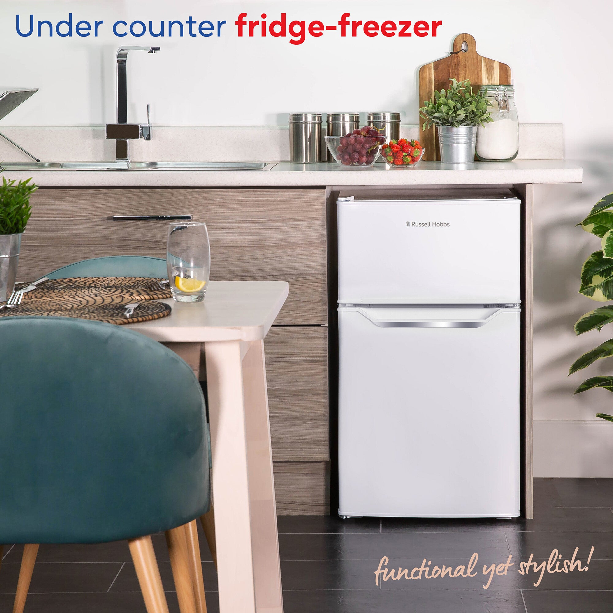 Russell Hobbs RH85UCFF482E1W fridge freezer Freestanding 85 L E White Comet