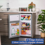 Russell Hobbs RH85UCFF482E1SS fridge-freezer Freestanding 85 L E Stainless steel