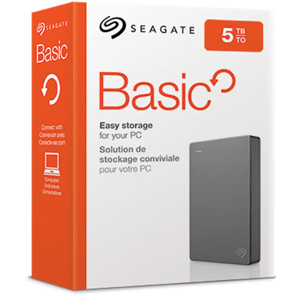 Seagate Basic external hard drive 5 TB 2.5 3.2 Gen 1 (3.1 Gen 1) Silver