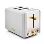 Tower Cavaletto 2 Slice Toaster Stainless Steel - White