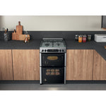 Hotpoint HDM67G0CCX/UK Freestanding cooker Gas Silver