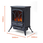 Warmlite heating WL46018 fireplace Indoor Freestanding fireplace Electric Black