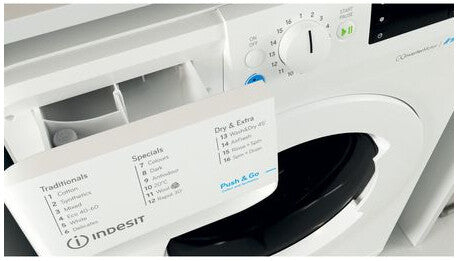 Indesit BDE 107625X W UK N washer dryer Freestanding Front-load White E