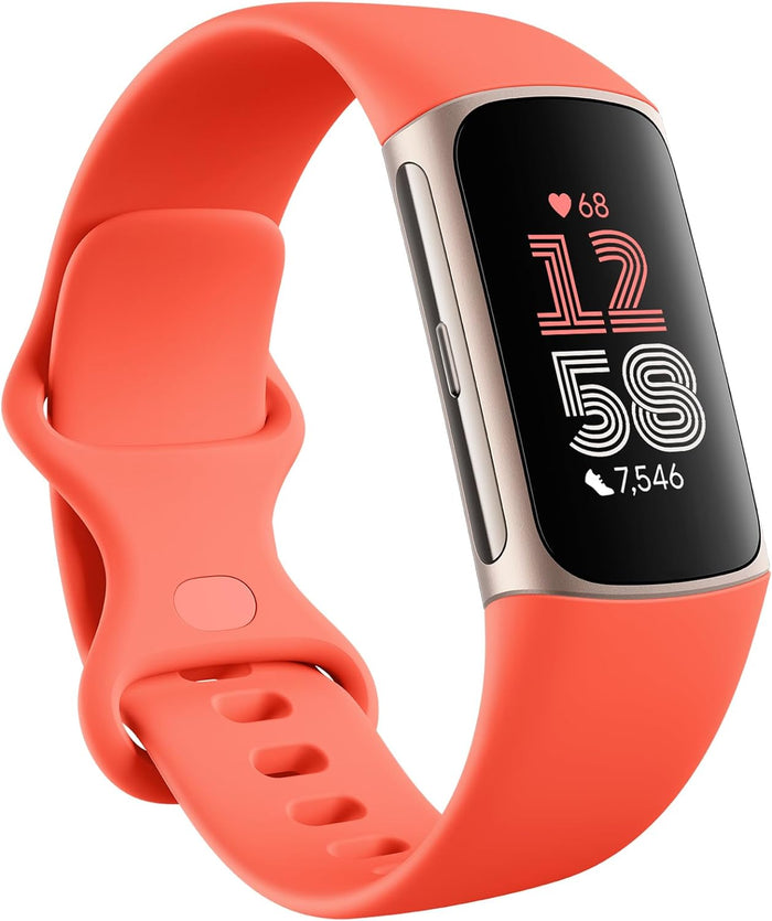 Fitbit Charge 6 Fitness Tracker - Coral/Gold