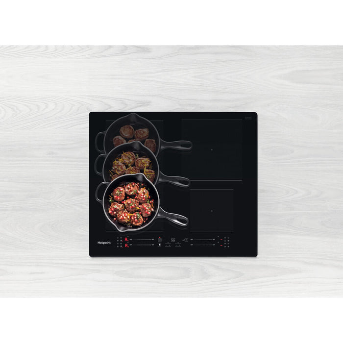 Hotpoint TS 5760F NE Black Built-in 59 cm Zone induction hob 4 zone(s)