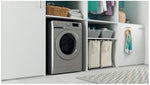 Indesit BDE 86436X S UK N washer dryer Freestanding Front-load Silver D