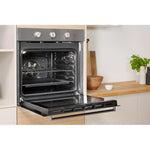 Indesit IFW 6330 IX UK oven 66 L A Black, Stainless steel Indesit