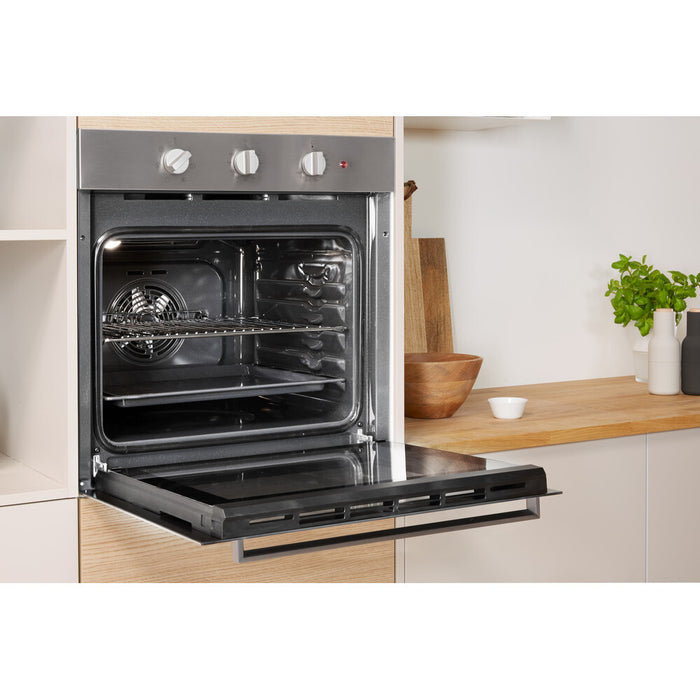 Indesit IFW 6330 IX UK oven 66 L Black, Stainless steel