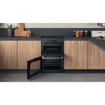 Hotpoint Ariston CD67V9H2CA/UK Freestanding cooker Electric Ceramic Black A