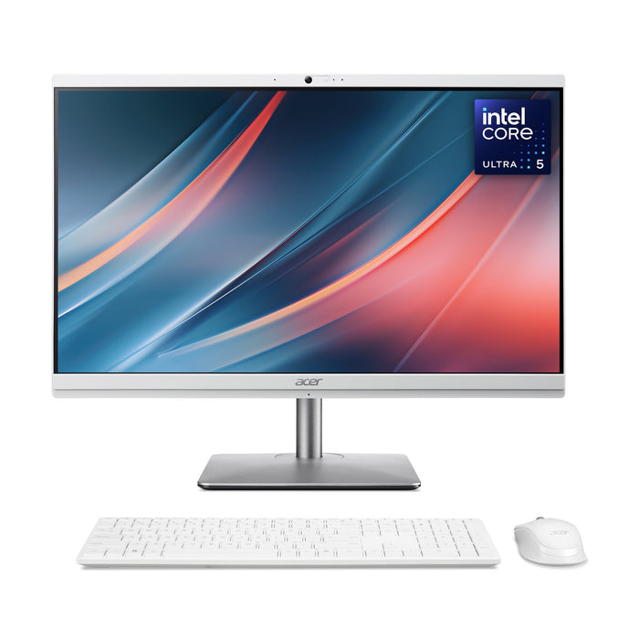 Acer Aspire C24-195ES All-in-One Desktop - Intel Core Ultra 5-125U, 16GB, 1TB SSD, Integrated, 23.8 Full HD, Windows 11, White