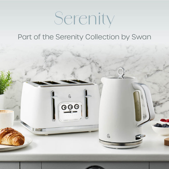 Swan Serenity Electric kettle 1.7 L 3000 W Plastic Boil dry protection White