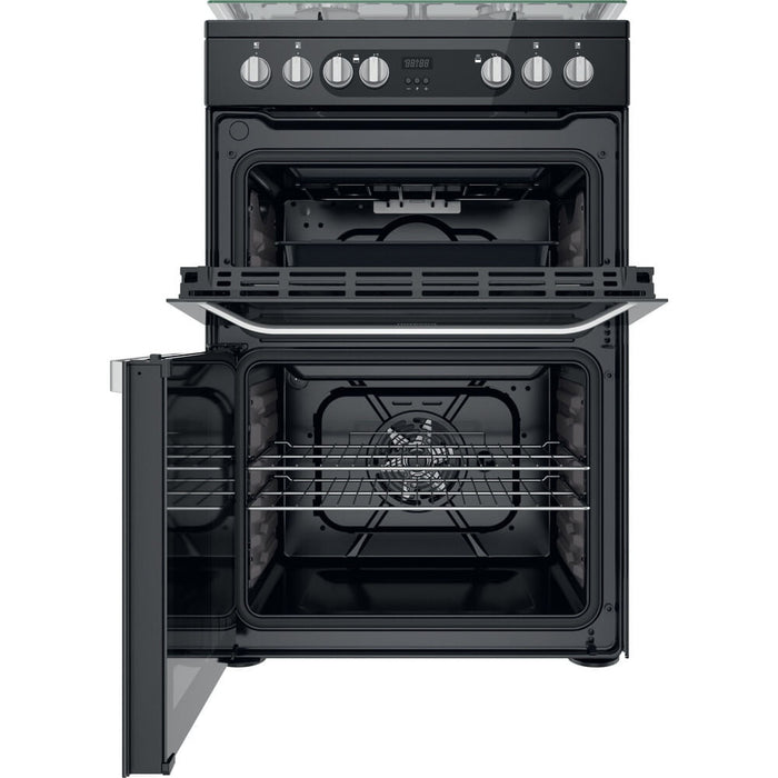 Hotpoint HDM67G9C2CB/UK Freestanding cooker Electric Gas Black