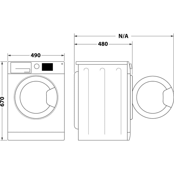 Hotpoint Ariston NV4D 01 P (UK) tumble dryer Freestanding Front-load 4 kg C White