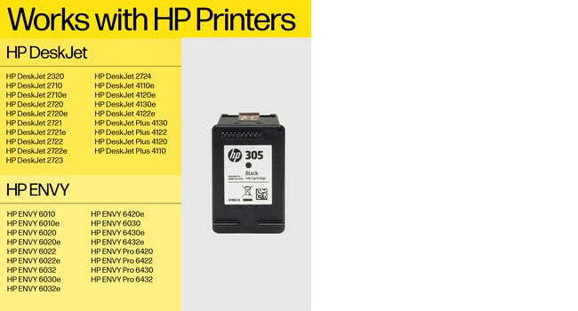 Hp 305 2 Pack Tri Color Black Original Ink Cartridge Comet