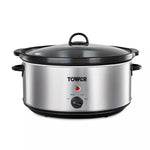 Tower 6.5 Litre Stainless Steel Slow Cooker