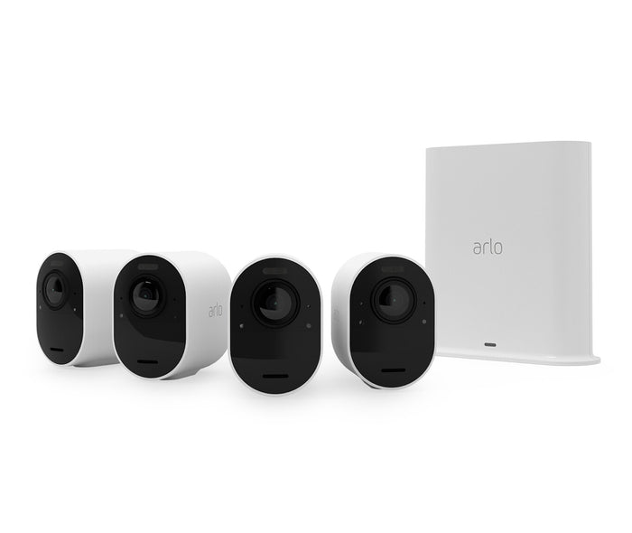 Arlo Ultra 2 Outdoor Security Camera, 4-pack white