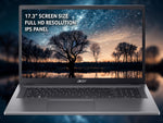 Acer Aspire 3 A317-55P Laptop - Intel N200, 8GB, 256GB SSD, Integrated Graphics, 17.  Full HD, Windows 11, Iron