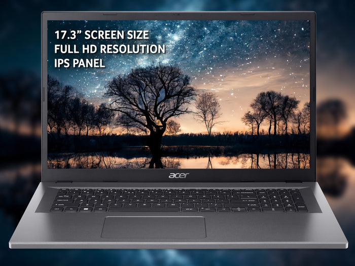 Acer Aspire 3 A317-55P Laptop - Intel N200, 8GB, 256GB SSD, Integrated Graphics, 17.  Full HD, Windows 11, Iron