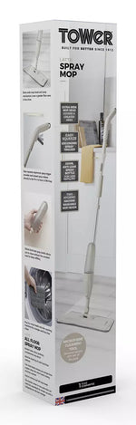 Tower Classic Microfibre Spray Mop with Anti-Leak Bottle - Latte